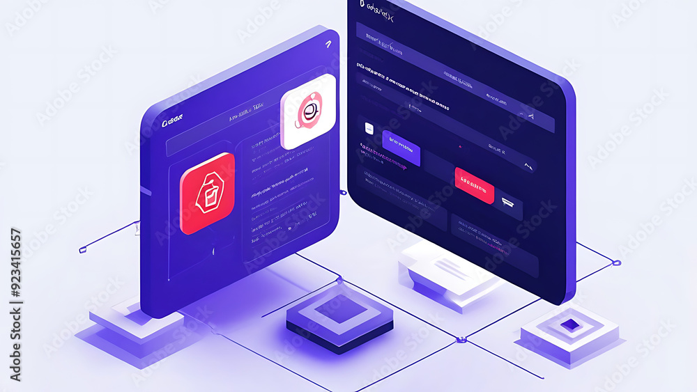 Fototapeta premium Web3 voting system with blockchain verification 