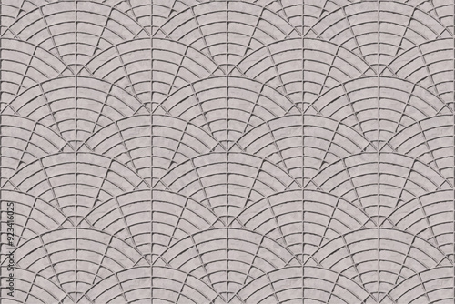 clean soft light gray concrete fan paver pavement