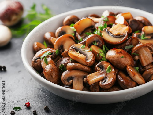 Button Mushrooms Ready to Eat photo