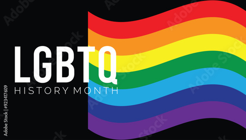 LGBTQ History Month is observed every year on October. Holiday concept background, placard, banner design template Vector illustration background design.