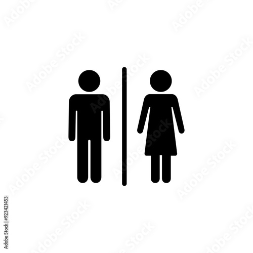 Toilet icon logo design. Girls and boys restrooms sign and symbol. bathroom sign. wc, lavatory