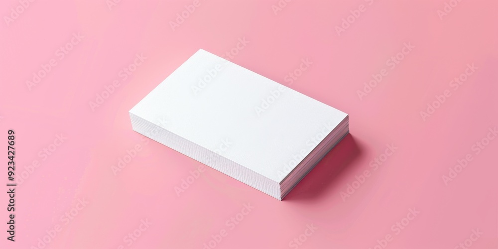 A white card with a pink background A white card with a pink background