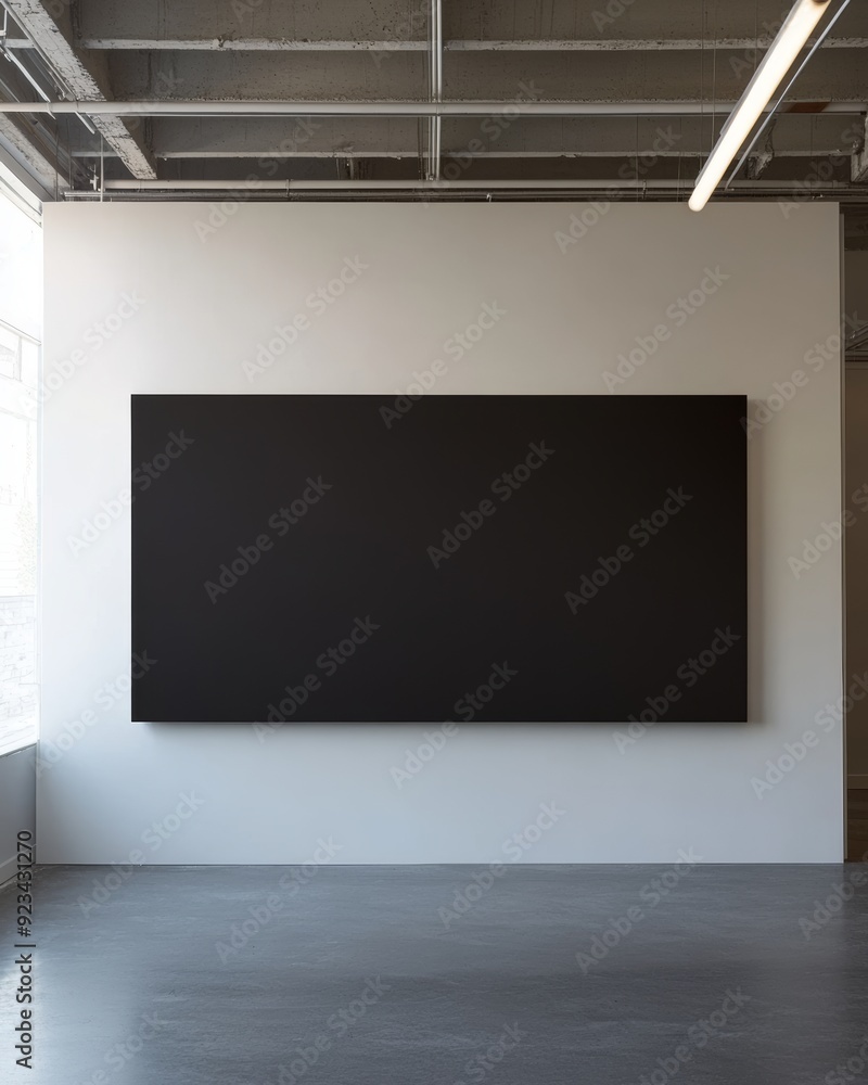 Blank Black Rectangular Canvas with Horizontal Ratio for Artistic Composition Generative AI Blank Black Rectangular Canvas with Horizontal Ratio for Artistic Composition Generative AI