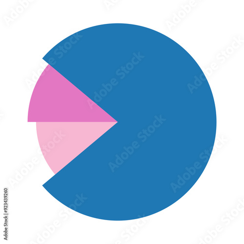 Pie chart infographic template.Colorful pie chart icon on white background.Vector illustration.