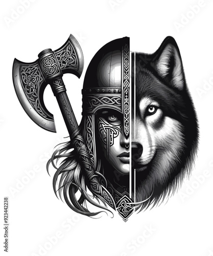 Viking Shield Maiden Warrior