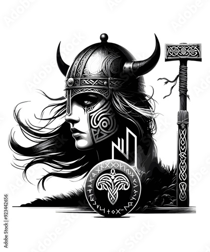 Viking Shield Maiden Warrior