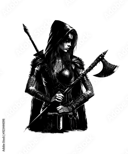 Viking Shield Maiden Warrior