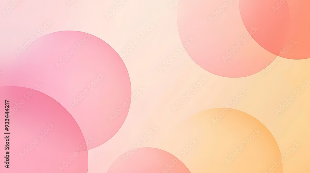 Minimalist banner background, pastel pink and yellow gradations. Circle effect style geometric, abstract background. Generative ai Minimalist banner background, pastel pink and yellow gradations. Circle effect style geometric, abstract background. Generative ai