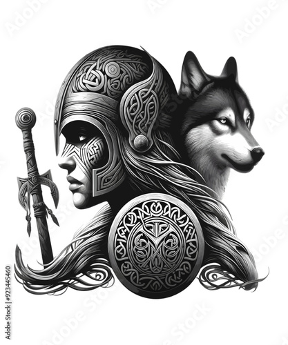 Viking Shield Maiden Warrior