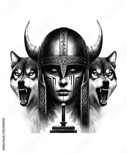 Viking Shield Maiden Warrior