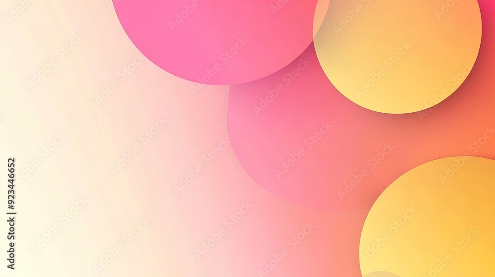 Minimalist banner background, pastel pink and yellow gradations. Circle effect style geometric, abstract background. Generative ai Minimalist banner background, pastel pink and yellow gradations. Circle effect style geometric, abstract background. Generative ai
