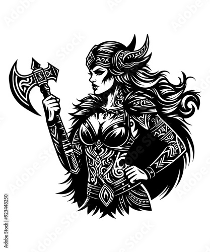 Viking Shield Maiden Warrior 