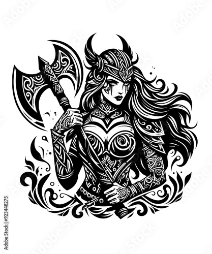 Viking Shield Maiden Warrior 
