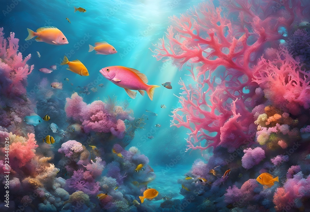 Stunning Underwater Scene of Black Corals and Fishes - Perfect for Aquariums, Marine Decor, and Nature Enthusiasts Stunning Underwater Scene of Black Corals and Fishes - Perfect for Aquariums, Marine Decor, and Nature Enthusiasts