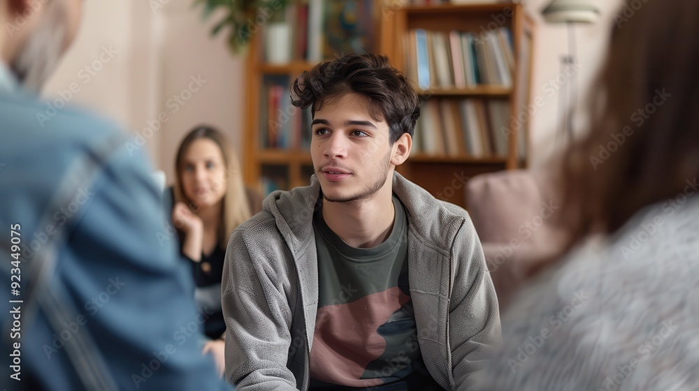 Session: Young Man Opens Up about Mental Health in Group Therapy Setting Session: Young Man Opens Up about Mental Health in Group Therapy Setting