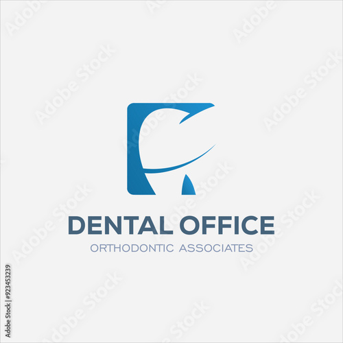 Dental Clinic Logo Design Dentist Logo Tooth abstract Linear Dentist stomatology