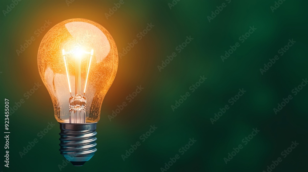 A glowing light bulb illuminates the dark background, symbolizing ideas, innovation, and creativity. A glowing light bulb illuminates the dark background, symbolizing ideas, innovation, and creativity.