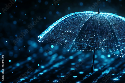 Wallpaper Mural Abstract digital background featuring an umbrella, symbolizing protection and coverage Torontodigital.ca