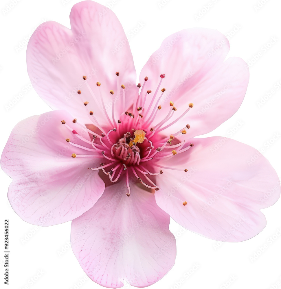 Delicate pink blossom with closed buds. Delicate pink blossom with closed buds.
