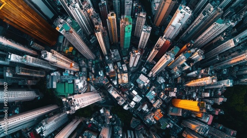 Aerial View of a Dense Cityscape