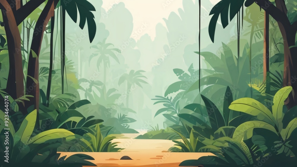 Obraz premium simple background of quiet forest 