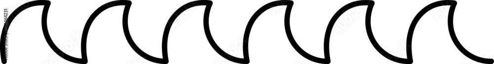 Wave sign. Line style. Water sign. Wave sign. Line style. Water sign.