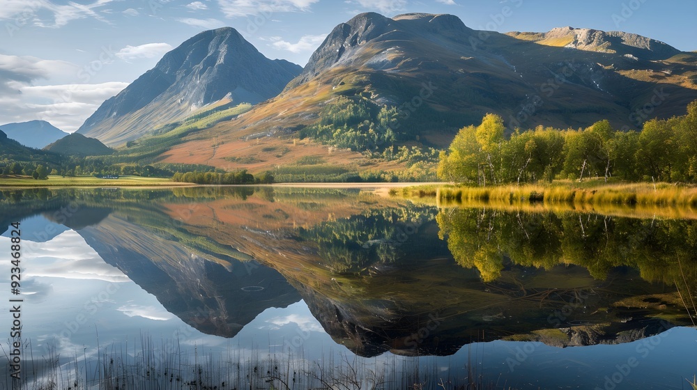 Fototapeta premium Mountain Reflection on a Still Lake