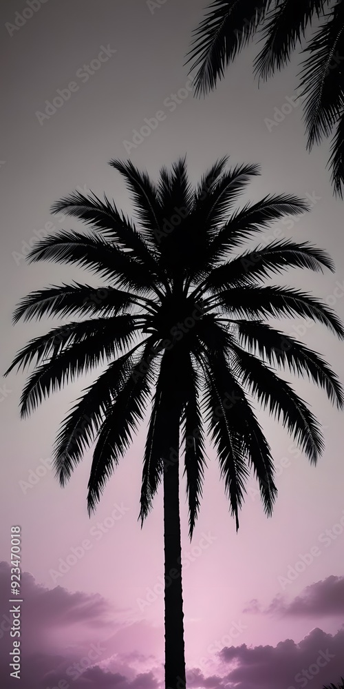 Naklejka premium palm tree silhouette