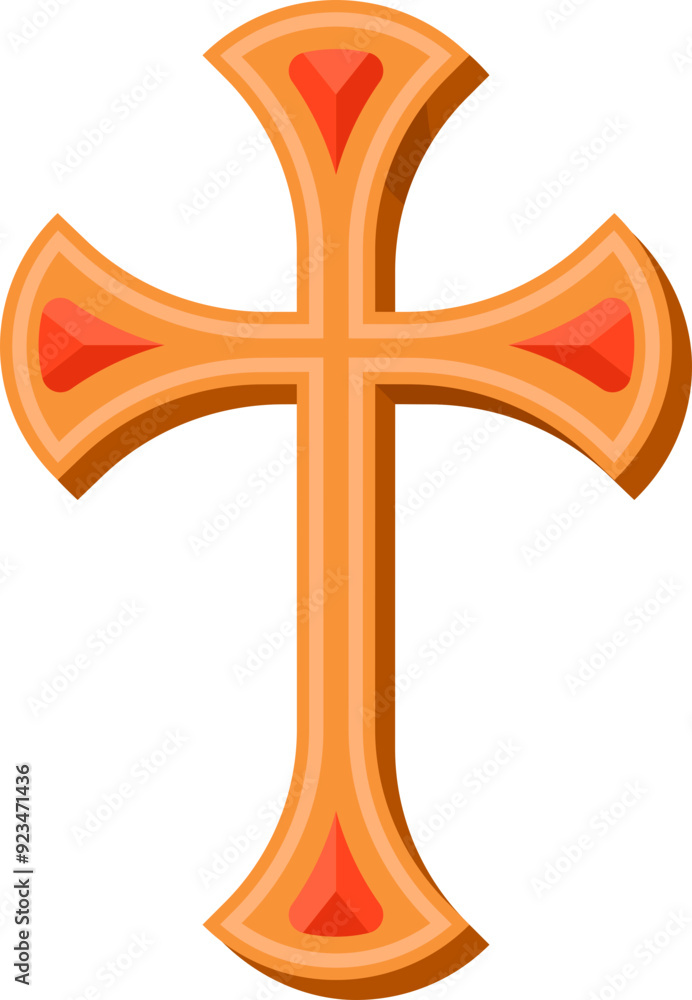 Cross icon. Flat icon. Jewelry symbol. Cross icon. Flat icon. Jewelry symbol.