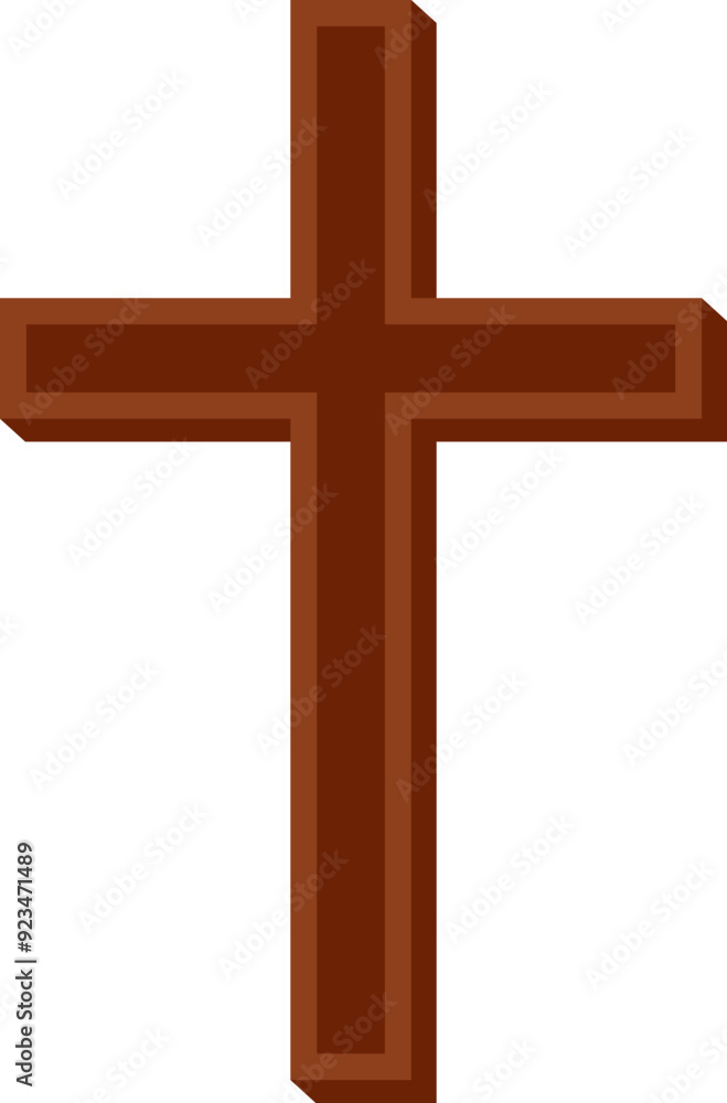 Cross symbol. Christian icon. Flat style. Cross symbol. Christian icon. Flat style.
