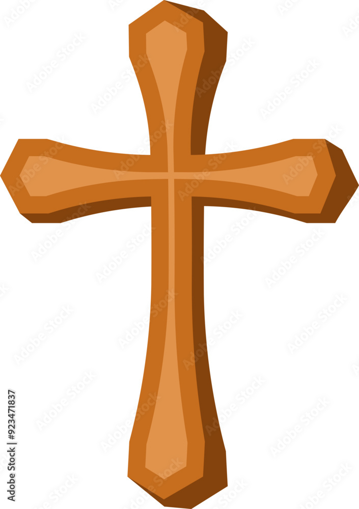 Bronze cross icon. Flat icon. Bronze cross icon. Flat icon.