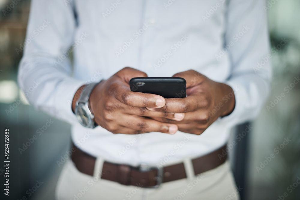 Business, hands and man with smartphone, typing and connection with social media, message and network. Closeup, person and entrepreneur with cellphone, mobile user and contact with internet or text Business, hands and man with smartphone, typing and connection with social media, message and network. Closeup, person and entrepreneur with cellphone, mobile user and contact with internet or text