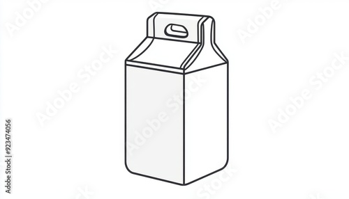 Simple cardboard milk carton design on a white background