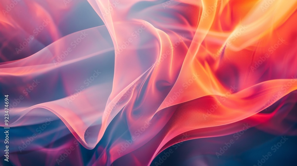 A captivating fluid abstract artwork featuring vibrant reds and cool blues blending seamlessly. The dynamic interplay of colors and flowing forms creates a visually stunning composition.