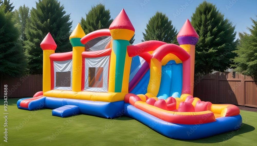 kids bouncy castle at a party kids bouncy castle at a party