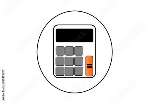 calculator icons. Six calculator icons, color icons, vector icons