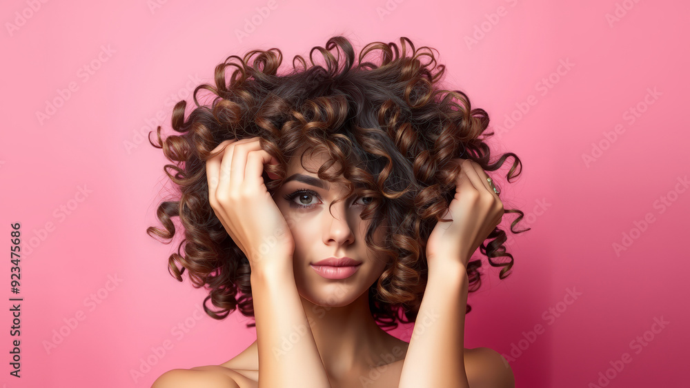 portrait of a woman with long hair portrait of a woman with long hair