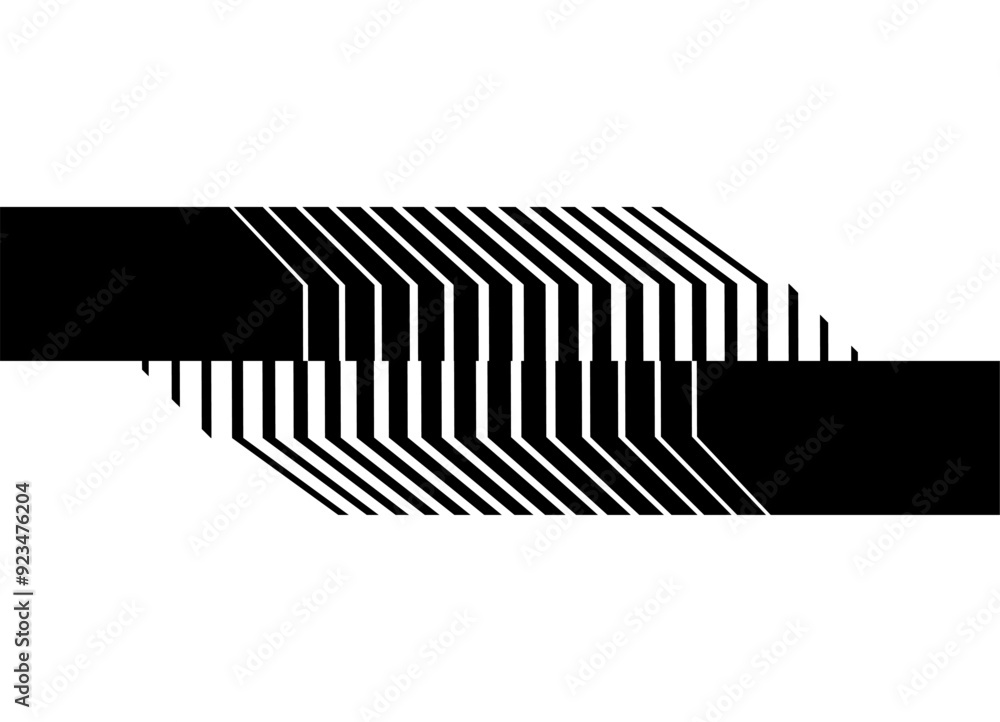 Striped vector stripe with transition. Abstract background of broken black lines on a white background with space for text. Modern design element. Sports pattern. Modern vector frame. Vector stripe. b Striped vector stripe with transition. Abstract background of broken black lines on a white background with space for text. Modern design element. Sports pattern. Modern vector frame. Vector stripe. b