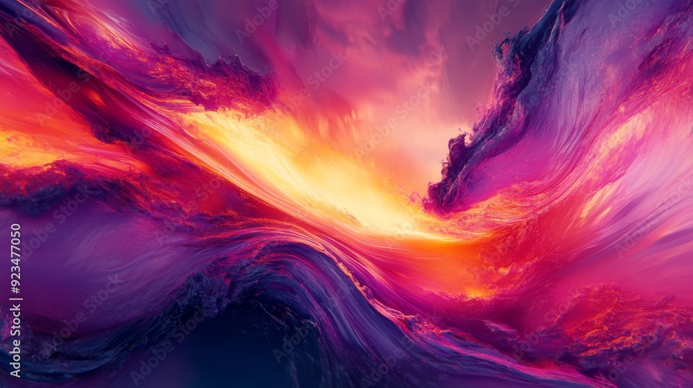 Abstract Purple and Orange Sky Abstract Purple and Orange Sky