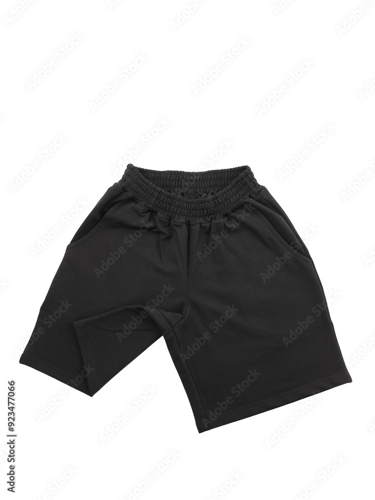 women's cotton shorts with elastic band , isolated on a white background women's cotton shorts with elastic band , isolated on a white background