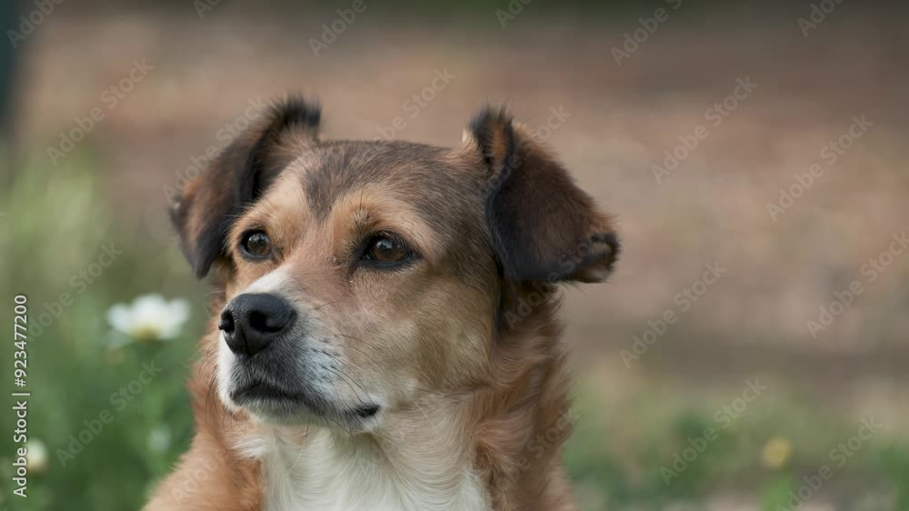 4K Portrait Video of a Small Brown Dog Looking Around 4K Portrait Video of a Small Brown Dog Looking Around