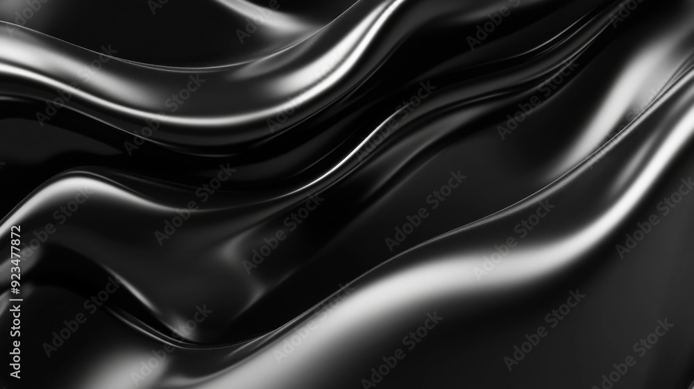 Fototapeta premium Abstract Black Liquid Swirls