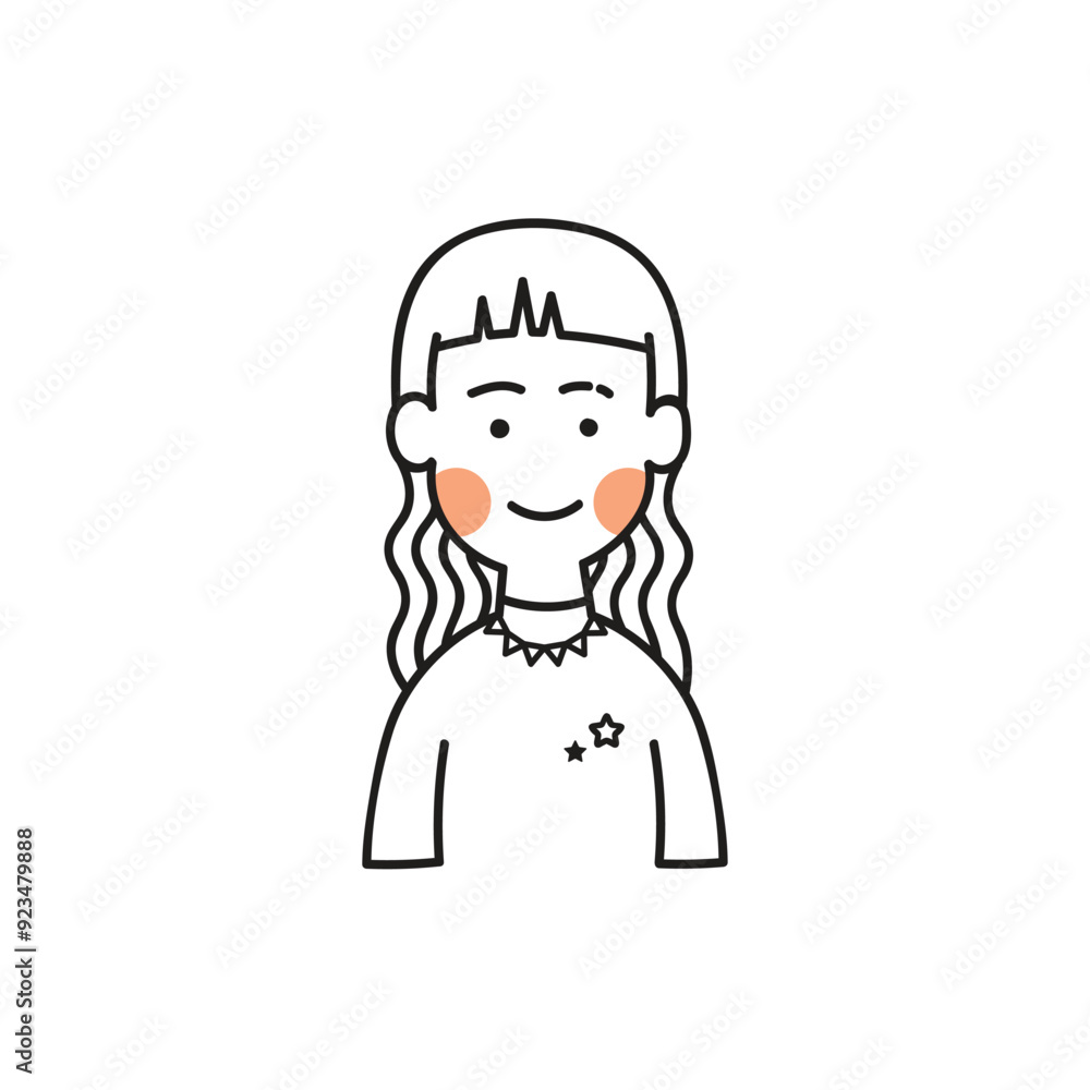 Character: stylish girl according to feelings Character: stylish girl according to feelings