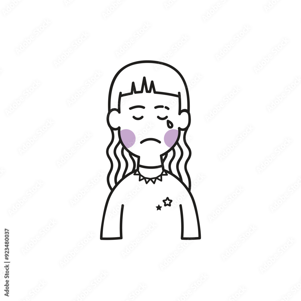 Character: stylish girl according to feelings Character: stylish girl according to feelings