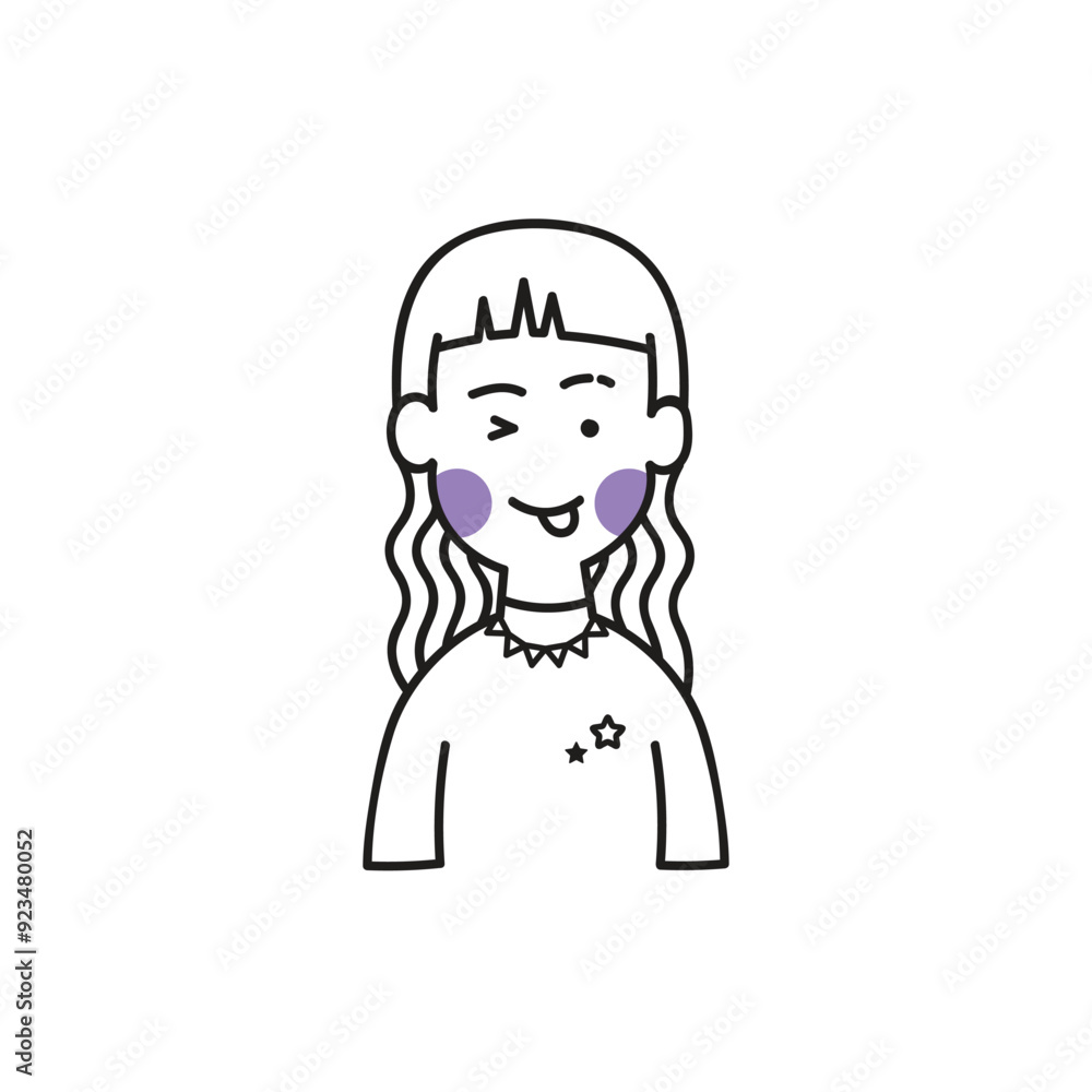 Character: stylish girl according to feelings Character: stylish girl according to feelings