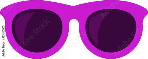 Hipster glasses. Sunglasses icon. Flat style.