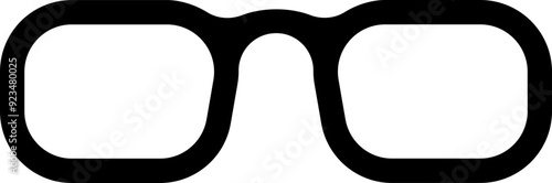 Eye glasses symbol. Silhouette style.