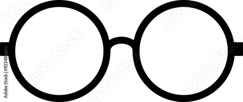 Eye glasses icon. Silhouette symbol.