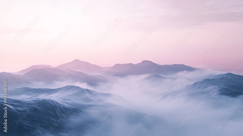 Obraz premium Misty Mountain Landscape
