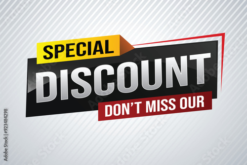 discount special offer poster dont miss out banner graphic design icon logo sign symbol social media website coupon

